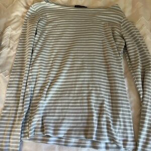 Brandy Melville Blue and White Striped Top